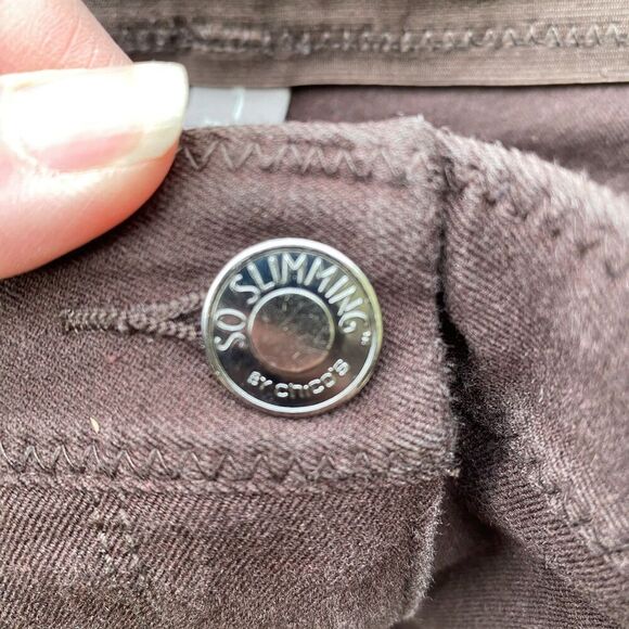 Set of 2 Chicos So Slimming Smooth Girlfriend Jean Chino Pants Size 1 Short / 8P - Picture 10 of 12